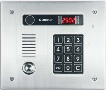 CP-2513TP INOX Panel audio z czytnikiem kluczy Dallas, CP- 2513TP INOX, podświetlana klawiatura, Laskomex